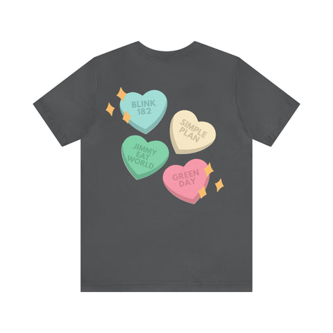 Love Hearts Unisex Jersey Short Sleeve Tee