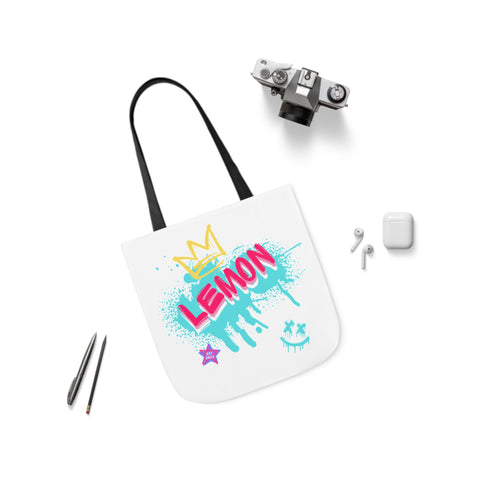 Lemon Grafiti Original Canvas Tote Bag, 5-Color Straps