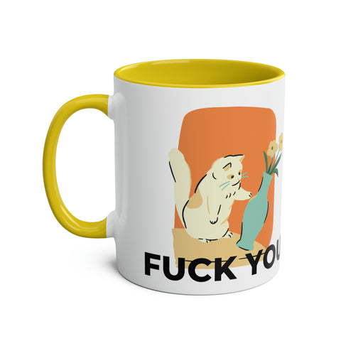 Two-Tone Coffee Mugs, 11oz