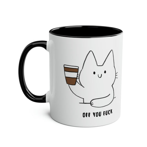 Off You Fuck Two-Tone Coffee Mugs, 11oz