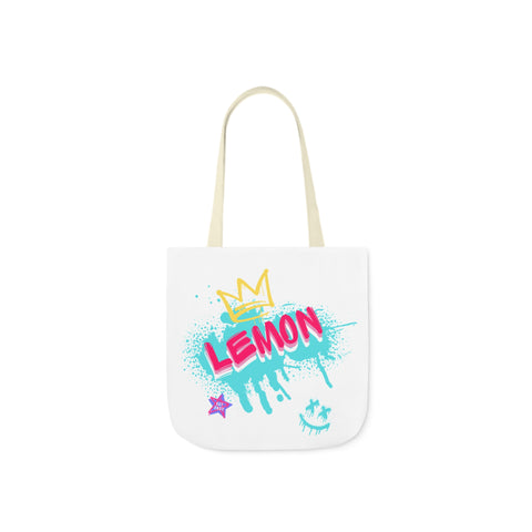 Lemon Grafiti Original Canvas Tote Bag, 5-Color Straps