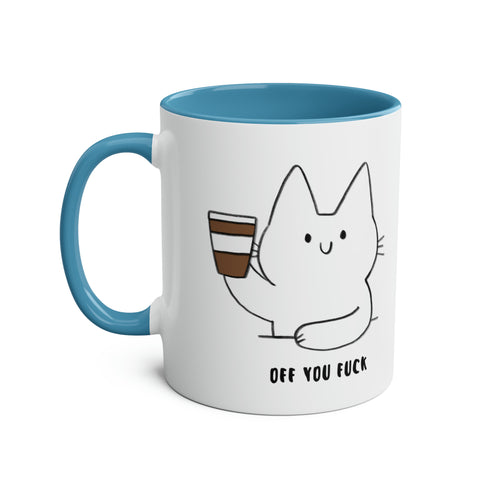 Off You Fuck Two-Tone Coffee Mugs, 11oz