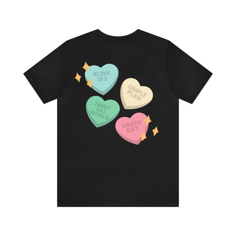 Love Hearts Unisex Jersey Short Sleeve Tee