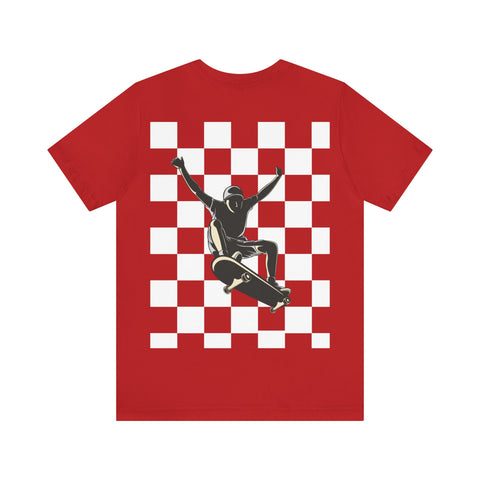 Checkerboard Skater Tee - Unisex Jersey Short Sleeve