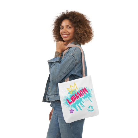 Lemon Grafiti Original Canvas Tote Bag, 5-Color Straps