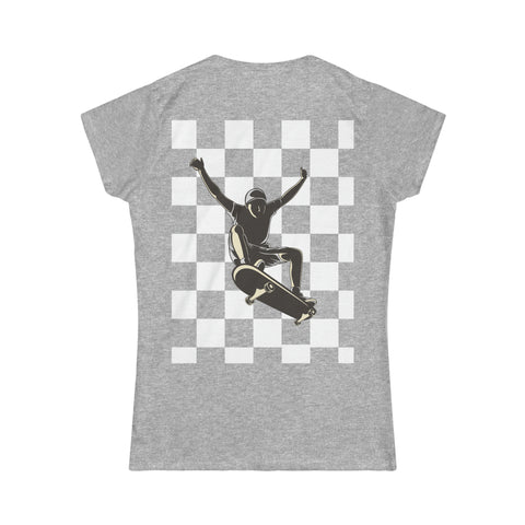 Women's Checkerboard skater Softstyle Tee