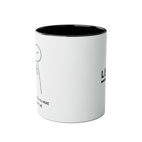 Likeable Two-Tone Coffee Mugs, 11oz