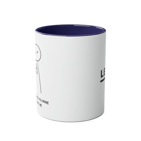 Likeable Two-Tone Coffee Mugs, 11oz