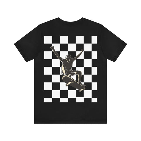 Checkerboard Skater Tee - Unisex Jersey Short Sleeve