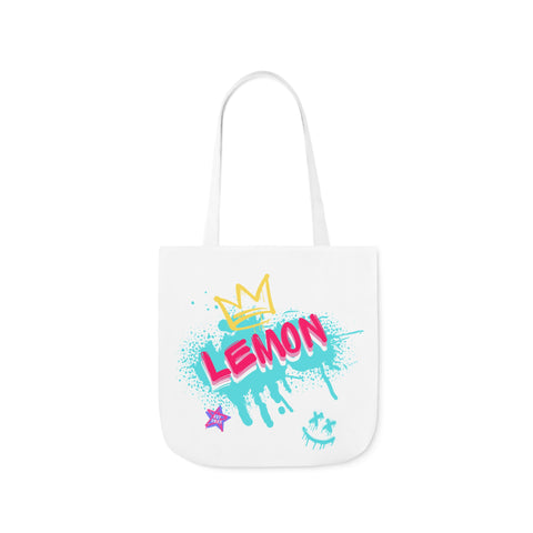 Lemon Grafiti Original Canvas Tote Bag, 5-Color Straps