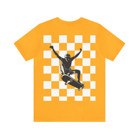 Checkerboard Skater Tee - Unisex Jersey Short Sleeve