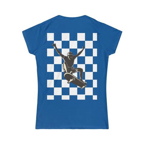 Women's Checkerboard skater Softstyle Tee