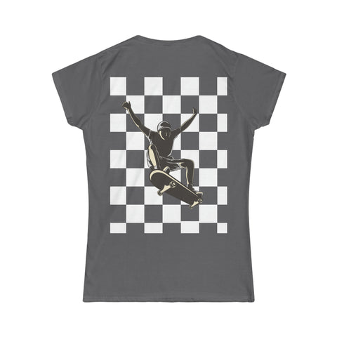 Women's Checkerboard skater Softstyle Tee