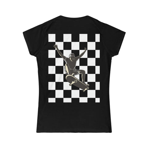 Women's Checkerboard skater Softstyle Tee