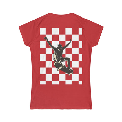 Women's Checkerboard skater Softstyle Tee