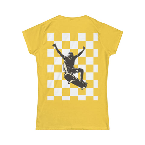 Women's Checkerboard skater Softstyle Tee