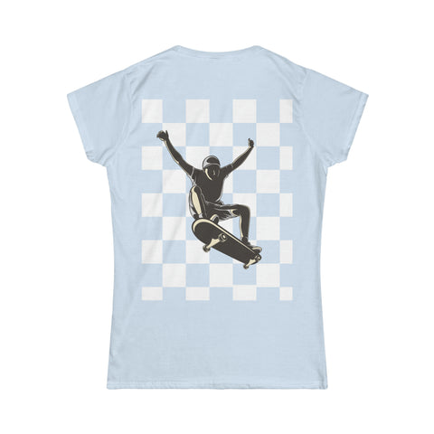 Women's Checkerboard skater Softstyle Tee