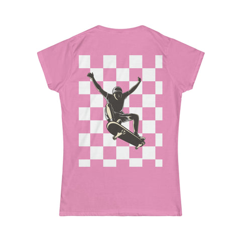 Women's Checkerboard skater Softstyle Tee