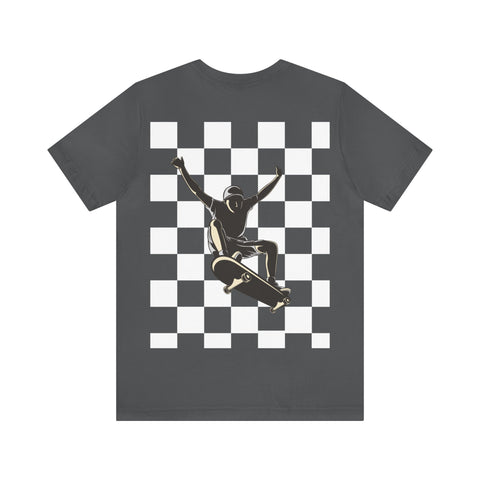 Checkerboard Skater Tee - Unisex Jersey Short Sleeve