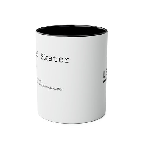 Retired Skater Two-Tone Coffee Mugs, 11oz