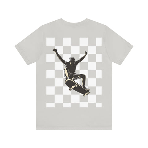 Checkerboard Skater Tee - Unisex Jersey Short Sleeve