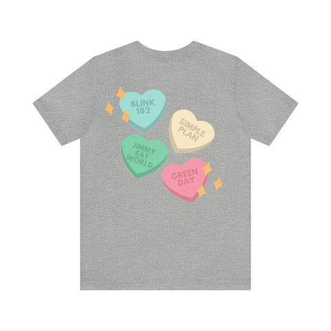 Love Hearts Unisex Jersey Short Sleeve Tee