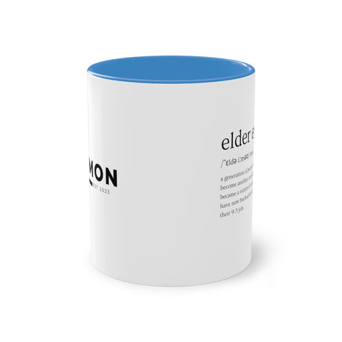 Elder Emo Mug Two-Tone Coffee Mug, 11oz