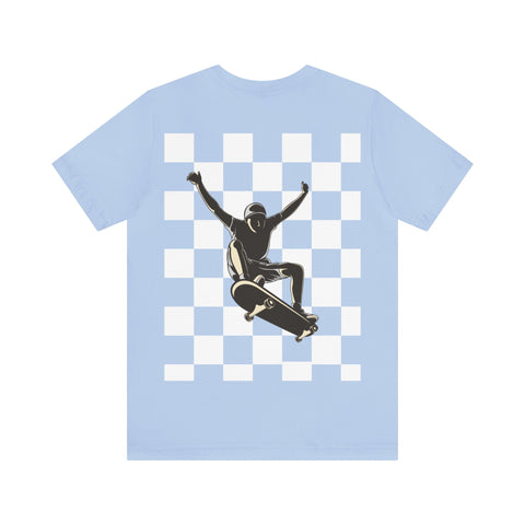 Checkerboard Skater Tee - Unisex Jersey Short Sleeve