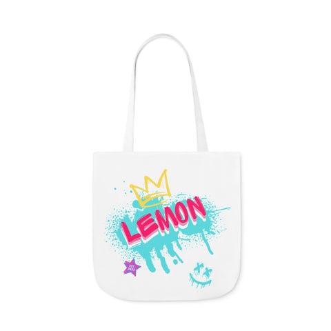 Lemon Grafiti Original Canvas Tote Bag, 5-Color Straps