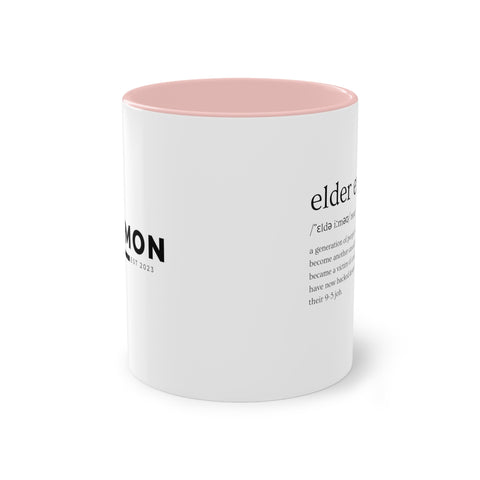 Elder Emo Mug Two-Tone Coffee Mug, 11oz