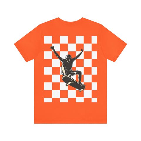 Checkerboard Skater Tee - Unisex Jersey Short Sleeve