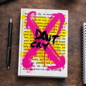 Don’t Cry Hardback Notebook – Lemon