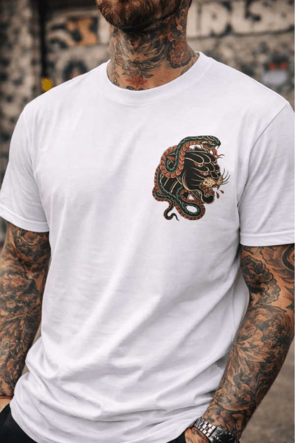 Snake & Panther Pocket T-Shirt – Lemon